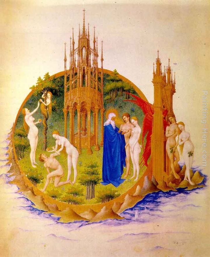 The Fall and the Expulsion from Paradise painting - Jean Limbourg The Fall and the Expulsion from Paradise art painting